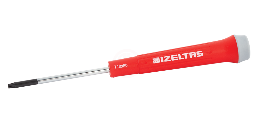 İzeltaş Torx Uçlu Tornavida Elektronikçi Tip Klemens T9x60 mm
