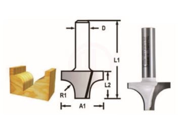 Makita Freze Ucu Yuvarlak Dalma Bıçağı (Çift Bıçak) 8x25,4x47,6 mm (D-48169)