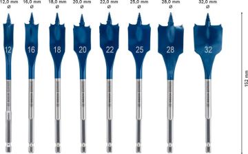 Bosch Ahşap Matkap Uç Expert SCS Yaprak HEX Set (8 Parça) - 2608900335
