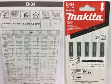 Makita Metal Dekupaj Testere Bıçağı 50 mm (B-34) (B-10453) (5 Adet)
