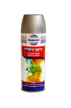 Asmaco Solvent Bazlı Akrilik Metalik Sprey Boya 400 Ml Metalik Siyah