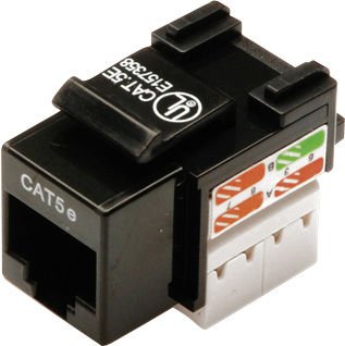 Assmann Digitus Cat-5E Keystone Jack, Zırhsız (Unshielded), Rj45, Siyah Renk, Lsa
