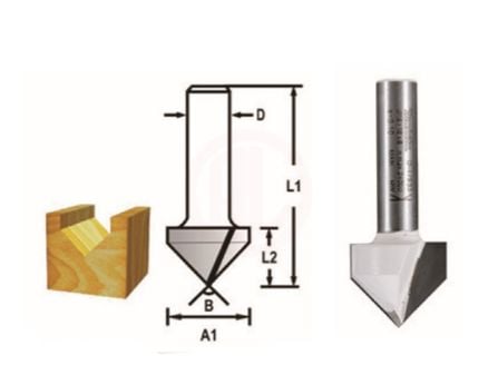 Makita Freze Ucu S Dalma Bıçağı (Çift Bıçak) 8x19x42,4 mm (D-48181)