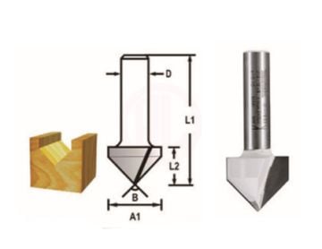 Makita Freze Ucu S Dalma Bıçağı (Çift Bıçak) 8x19x42,4 mm (D-48181)