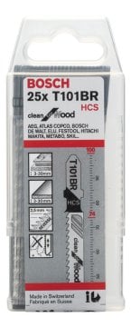 Bosch Dekupaj Testere Bıçağı Clean For Wood T 101 BR 100 mm (25 Adet) - 2608633623