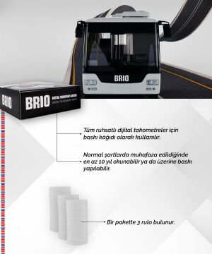 Brio Takograf Kağıdı Dijital Rulo 3 Lü 10 Paket