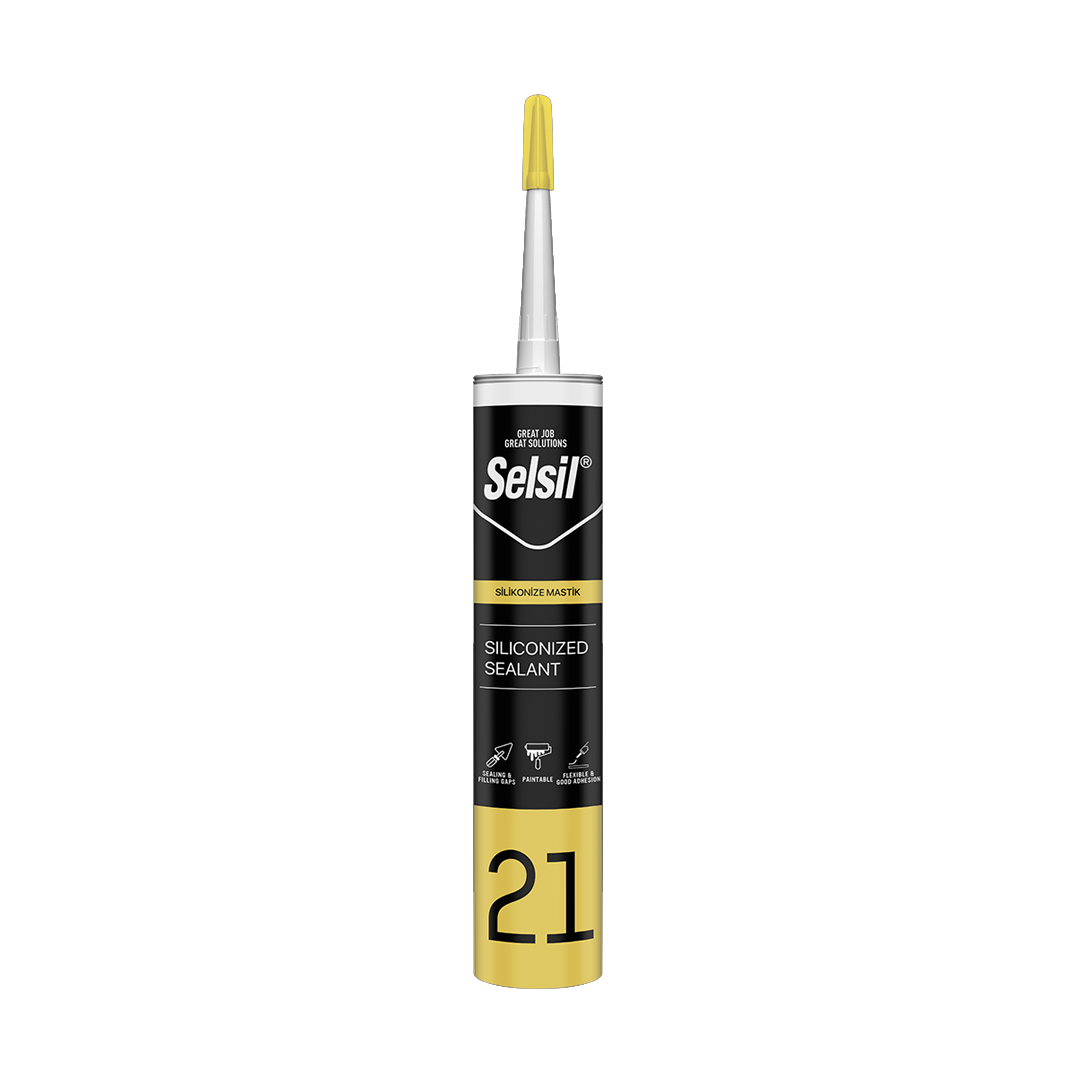 Selsil Silikonize Akrilik Mastik 400 ml Sosis Beyaz