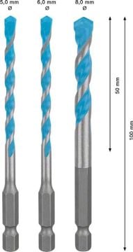 Bosch Çok Amaçlı Matkap Ucu Expert HEX-9 MC Set (3 Parça) - 2608900584