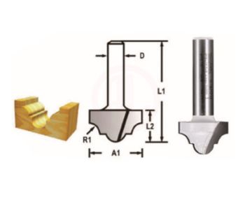 Makita Freze Ucu Klasik Dalma Kesme Bıçağı (Çift Bıçak) 8x14,7x42 mm (D-48206)