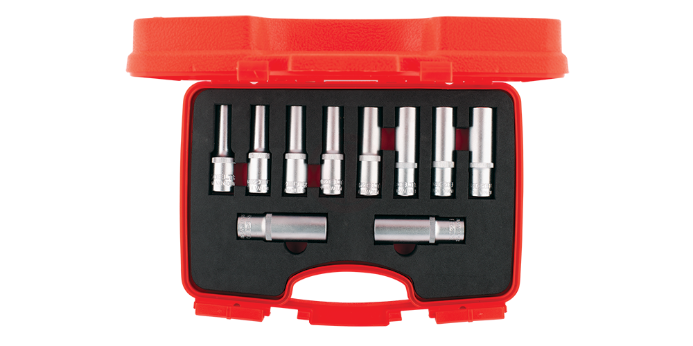 İzeltaş Altı Köşe Derin Lokma Anahtar Takımı 1/2 İnç 10 Parça