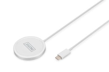 Assmann Digitus Kablosuz Şarj Pad/Altlık, Mıknatıslı, 15W, Magsafe Uyumlu