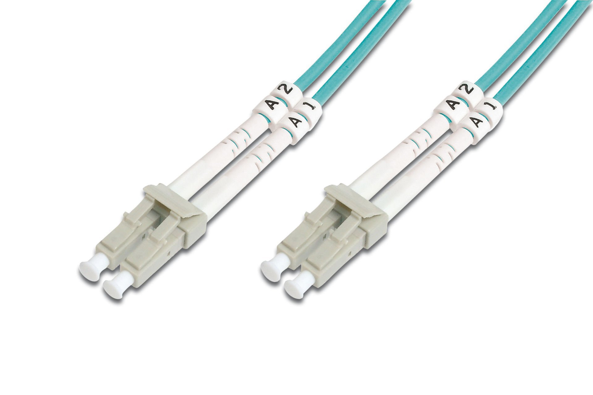 Assmann Digitus Lc-Lc Fiber Optik Patch Kablo, 1 Mt, Multimode, Duplex, 50/125, Om3