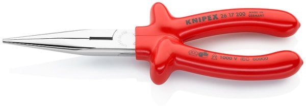 Knipex 26 17 DÜZ UZUN KARGABURUN 200 MM - KNI2617200