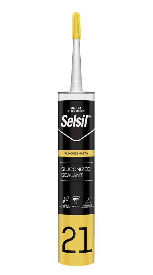 Selsil Silikonize Akrilik Mastik 600 ml Gri