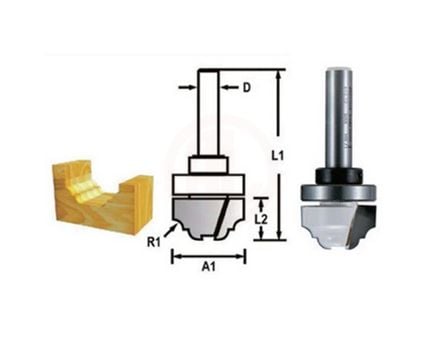 Makita Freze Ucu Rulmanlı Klasik Dalma Bıçağı (Çift Bıçak) 8x22x54 mm (D-48262)