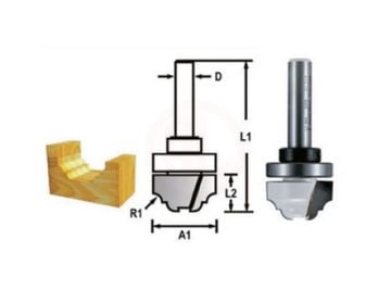 Makita Freze Ucu Rulmanlı Klasik Dalma Bıçağı (Çift Bıçak) 8x22x54 mm (D-48262)