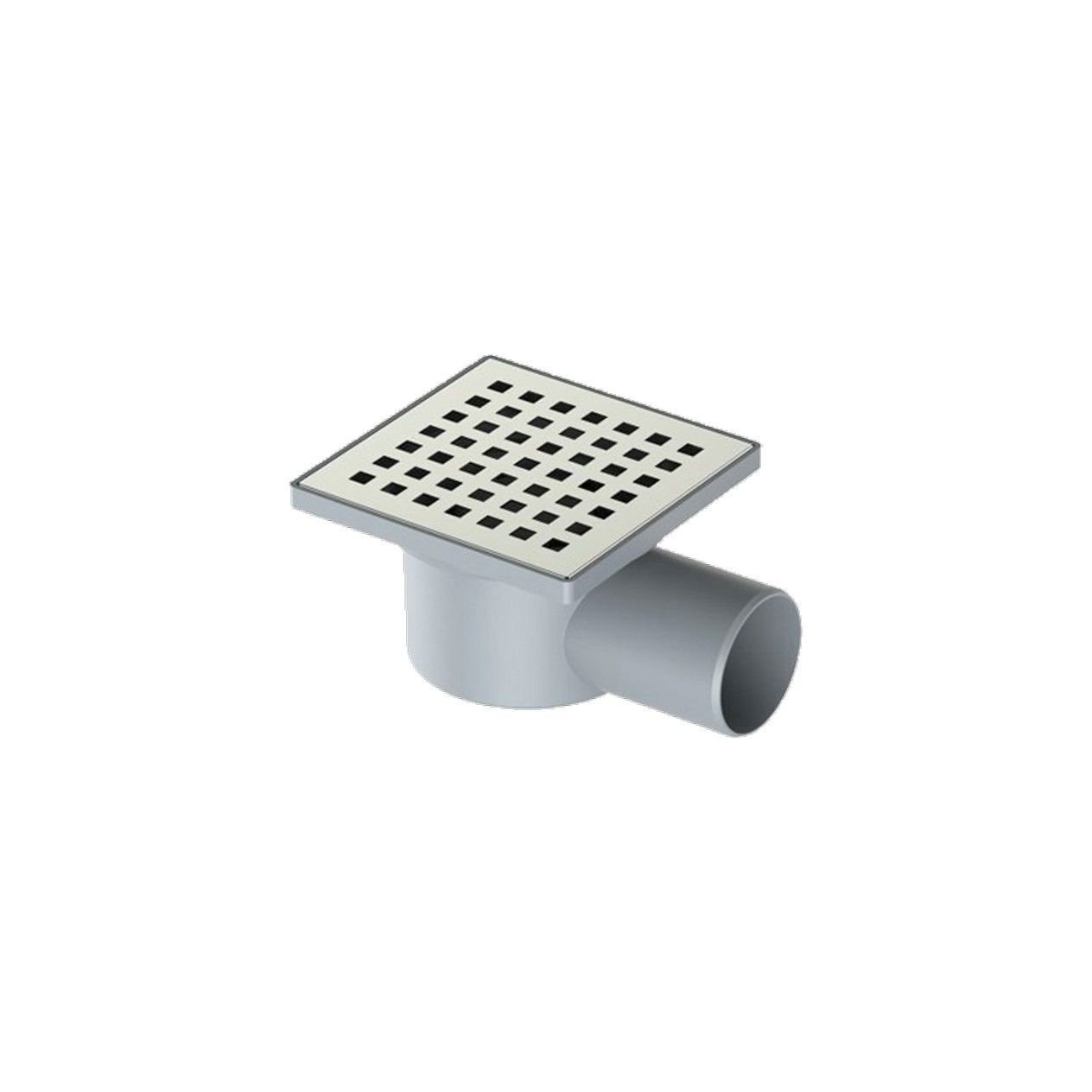 UBM 10X10 Yandan Q 50 Çıkışlı Metal Yer Süzgeci