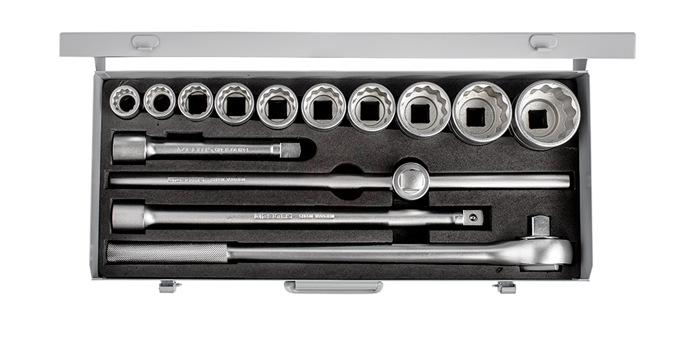 İzeltaş Oniki Köşe Lokma Anahtar Takımı 3/4 İnç SAE 14 Parça