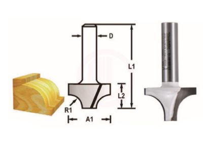 Makita Freze Ucu Korniş Profil Bıçağı (Çift Bıçaklı) 6x19x42,5 mm (D-48278)