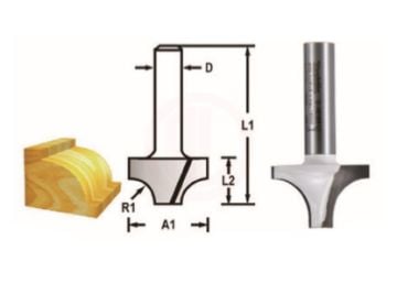 Makita Freze Ucu Korniş Profil Bıçağı (Çift Bıçaklı) 6x19x42,5 mm (D-48278)