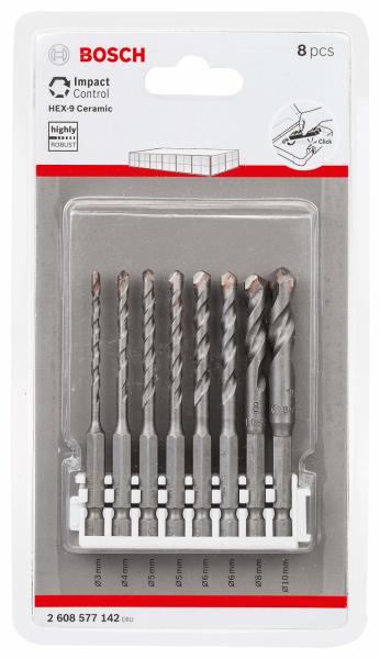Bosch Seramik Matkap Ucu Impact Control HEX-9 Set (8 Parça) - 2608577142