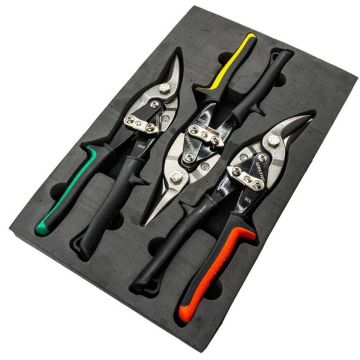 İzeltaş Alüminyum ve Sac Kesme Makas Seti Sol-Sağ-Düz (3 Parça)