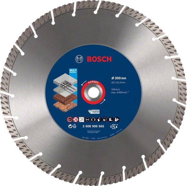 Bosch Elmas Kesme Diski Expert MultiMaterial 300x25,40/20 mm - 2608900665