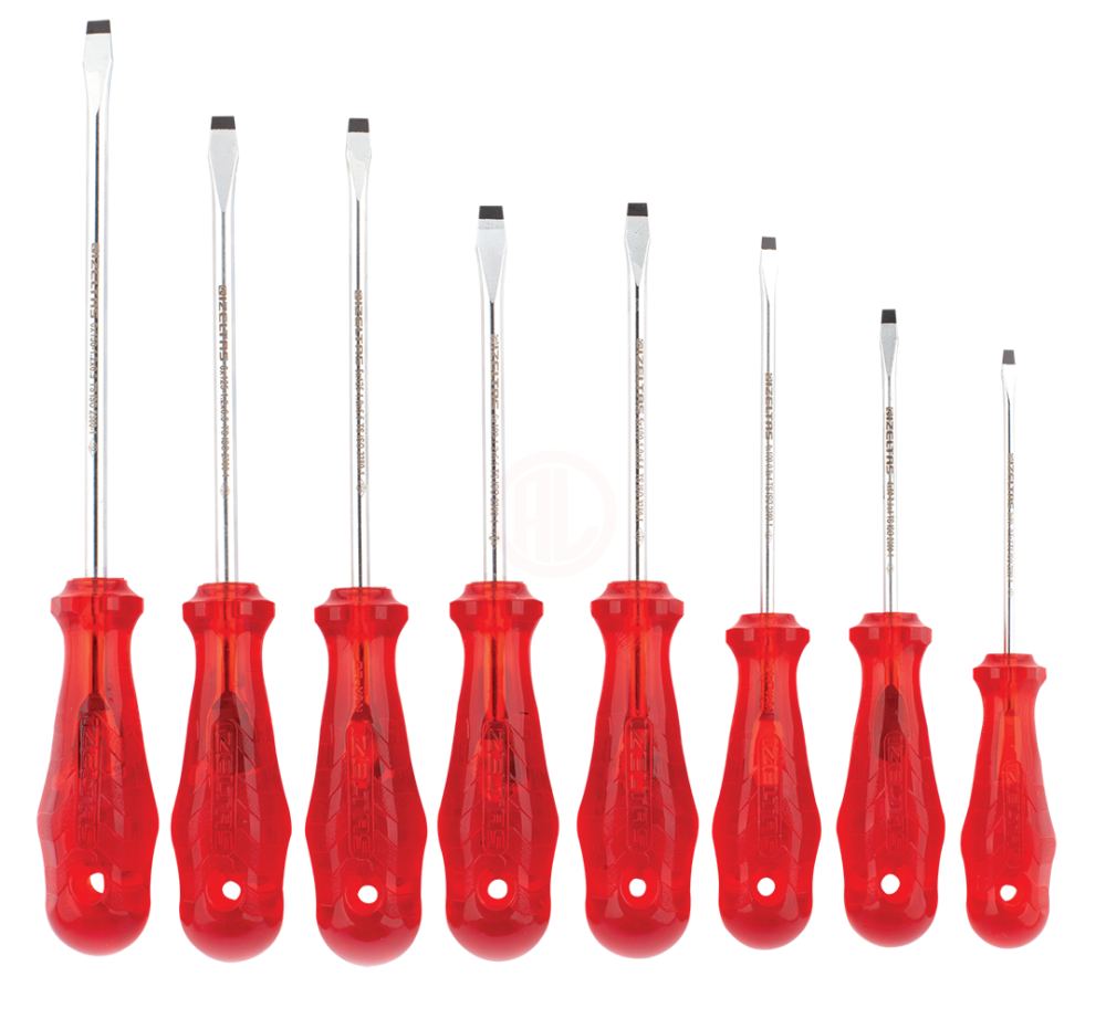 İzeltaş Tornavida Seti Kraft Seri Düz Uçlu 8 Parça