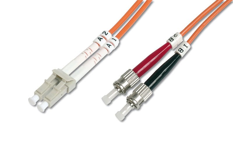 Assmann Digitus Lc-St Fiber Optik Patch Kablo, 2 Mt, Multimode, Duplex, 62.5/125