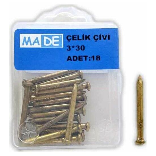 Made Çelik Çivi 3x30 mm (1 Kutu/18 Adet)