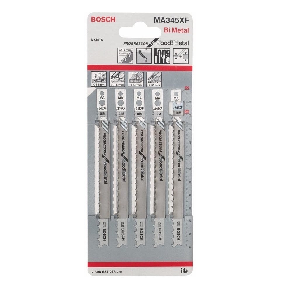 Bosch Ma 345 Xf Dekupaj Testere Bıçağı 5 Li - 2608634278