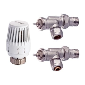 KAS Termostatik Vana Eksenel Bakır Boru Bağlantılı 16x2 1/2 İnç