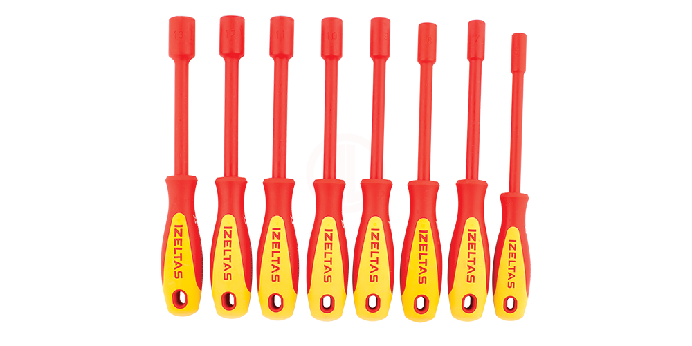 İzeltaş Tornavida Seti Lokma Uçlu Süngüsü İzoleli 1000V 8 Parça