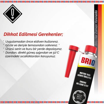 Brio Motor Yağ Sızıntı Önleyici 300 Ml
