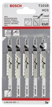 Bosch Dekupaj Testere Bıçağı Clean For Wood T 101 B 100 mm (5 Adet) - 2608630030