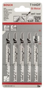 Bosch Dekupaj Testere Bıçağı Speed For Wood T 144 DF 100 mm (5 Adet) - 2608634567