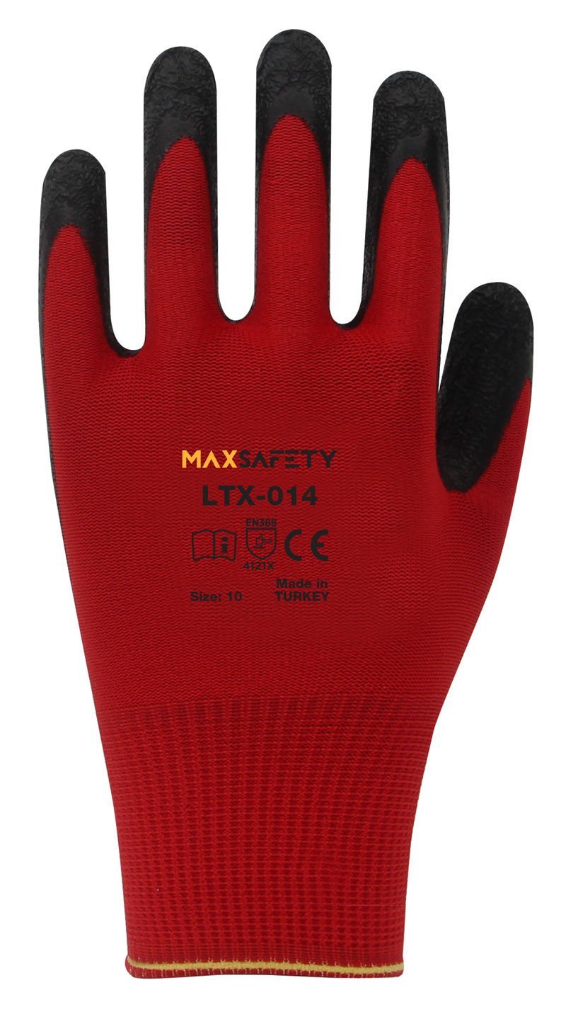 Maxsafety Lateks Eldiven - Crinkle No: 9 - 10 - MXLTX-014-10