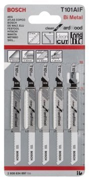 Bosch Dekupaj Testere Bıçağı Clean for HardWood T 101 AIF 100 mm (5 Adet) - 2608634897