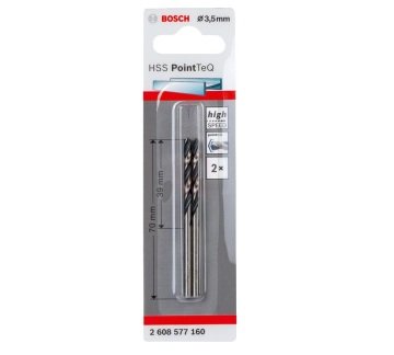 Bosch Metal Matkap Ucu HSS PointTeQ (DIN 338) 3,5 mm (2 Adet) - 2608577160