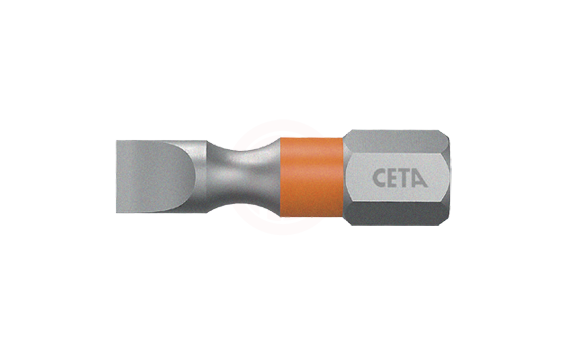 Ceta Form 1/4 İnç Düz Bits Uç (Renk Kodlu) 6.5 X 25 Mm