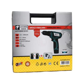Catpower Akülü Vidalama Matkabı E5101 (2 x 1,3 Ah Akü)