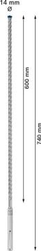 Bosch Kırıcı Delici Uç SDS-Max-8X Expert 14x740 mm (1 Adet) - 2608900209