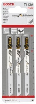 Bosch Dekupaj Testere Bıçağı Special For Soft Material T 113 A 100 mm (3 Adet) - 2608635177