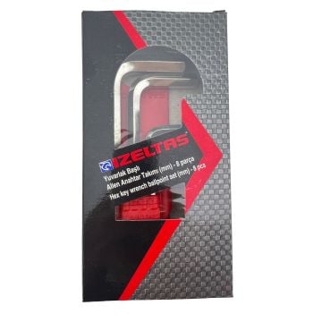 İzeltaş Yuvarlak Başlı Allen Anahtar Takımı 8 Parça