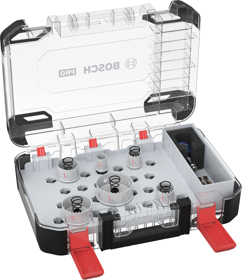 Bosch Aksesuar PRO Sheet Metal PC-Plus Delik Açma Testeresi 8-Pcs Set (22-29-35-44-51-64 Çap / 20 mm Yükseklik)