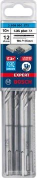 Bosch Kırıcı Delici Uç SDS-Plus-7X Expert 12x165 mm (10 Adet) - 2608900173