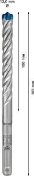 Bosch Kırıcı Delici Uç SDS-Plus-7X Expert 12x165 mm (10 Adet) - 2608900173