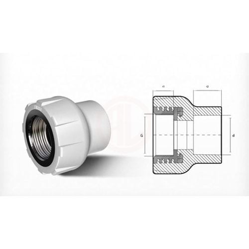 Fırat PPRC İç Dişli Rakor 20 mm 1/2 İnç - 7762020127