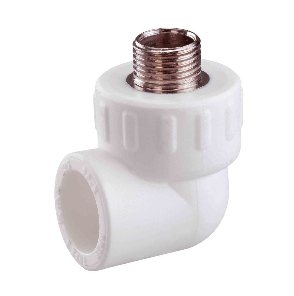 KAS PPRC Dirsek Dış Dişli Beyaz 25 mm x 3/4 İnç