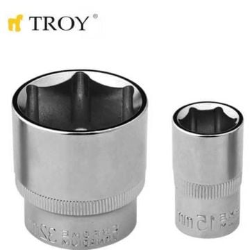 TROY 26185 1/2” Lokma (Ölçü 13mm-Çap 21,8-Uzunluk 38mm)